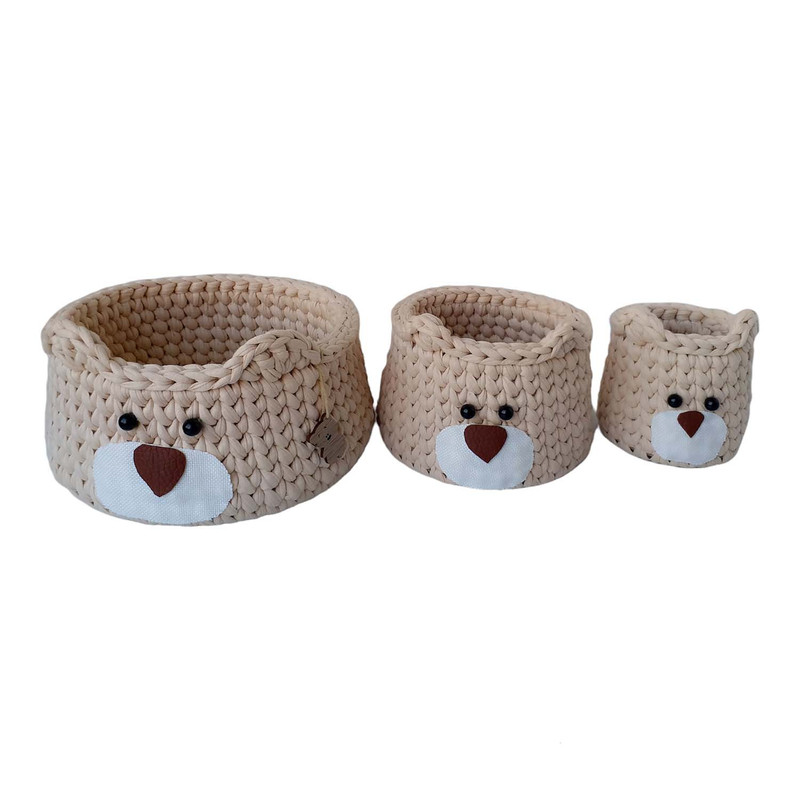 ارگانایزرکودک طرح خرسی مدل تریکو کد BEAR-02 مجوعه 3 عددی